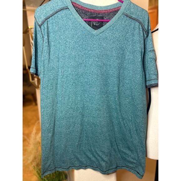 Modern Culture Men's V-Neck Classic Teal T-Shirt Size Lg - Picture 1 of 5